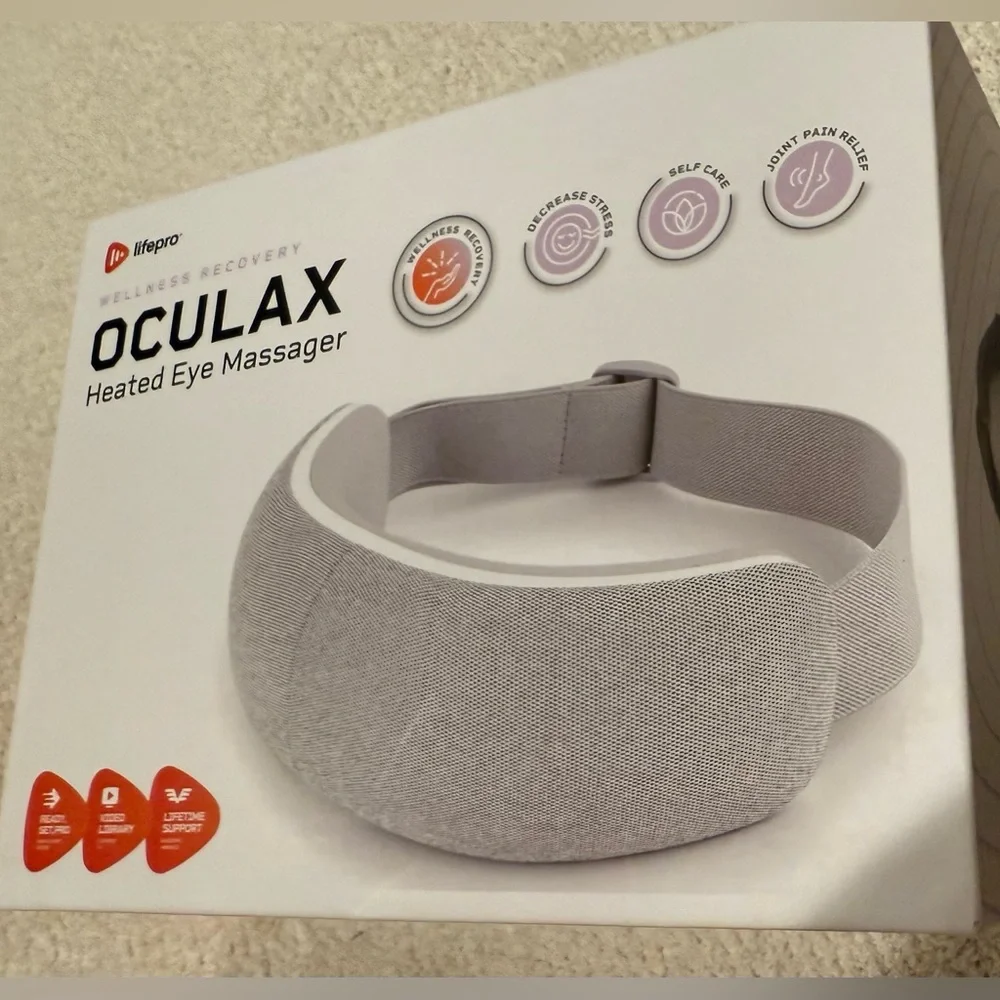 Life Pro Oculax Heated Eye Massager - Gray NWT, box has never been opened!
